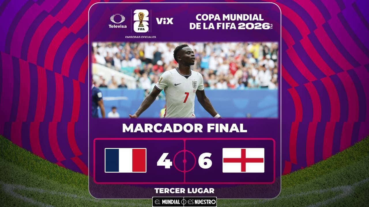 Resumen | Inglaterra derrota a Francia y se queda con el tercer lugar del Mundial 2026