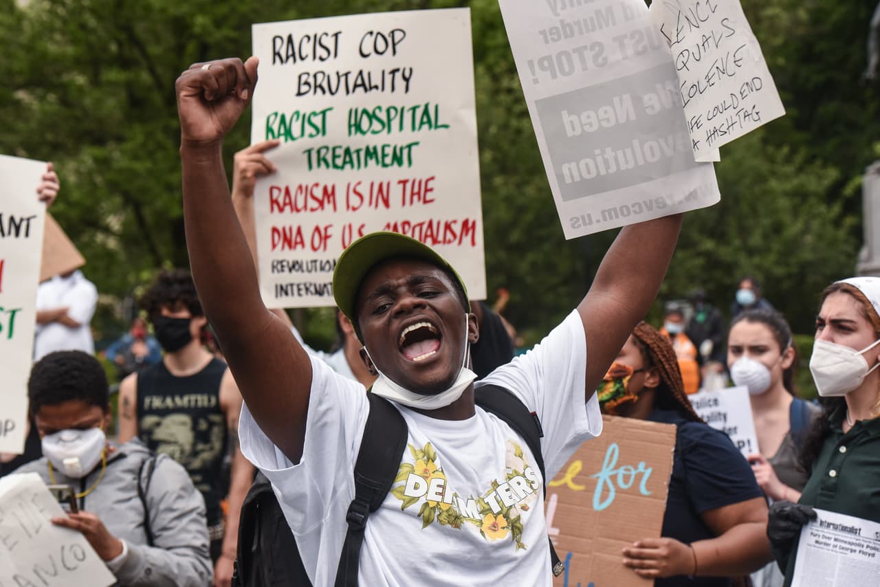 Protestas en Manhattan tras la muerte de George Floyd.