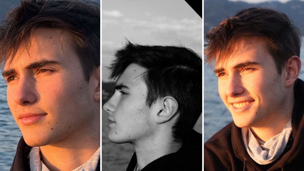 Santiago Rulli posó así para la lente de la cámara.