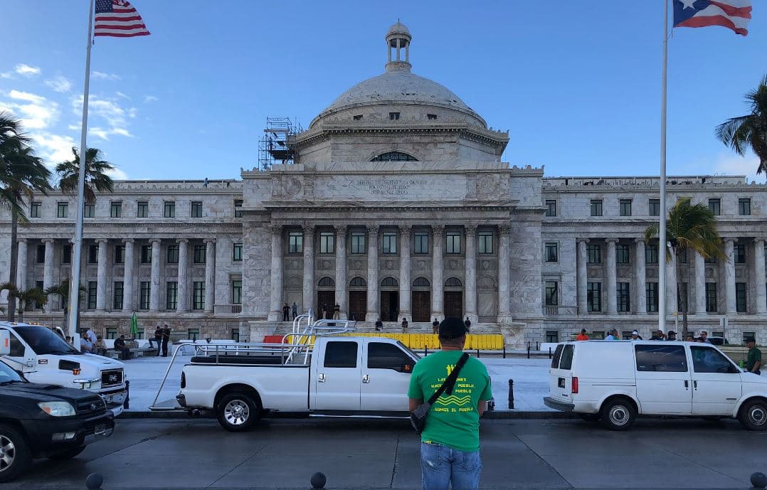 En la mañana comenzaron a llegar manifestantes al Capitolio