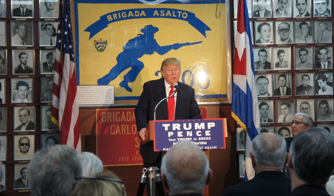 Trump courts Cuban exile veterans of Bay of Pigs