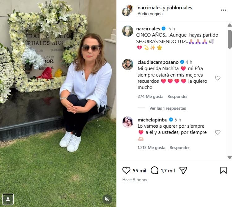 La madre de Efraín Ruales, Narcisa Ríos, compartió un emotivo mensaje en el aniversario luctuoso de su hijo.