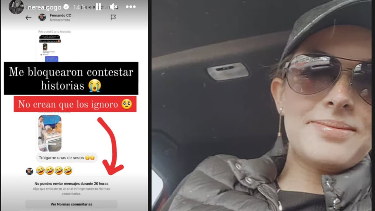 Nerea Godínez acusó que en Instagram la "bloquearon" para poder contestar historias en esa plataforma.