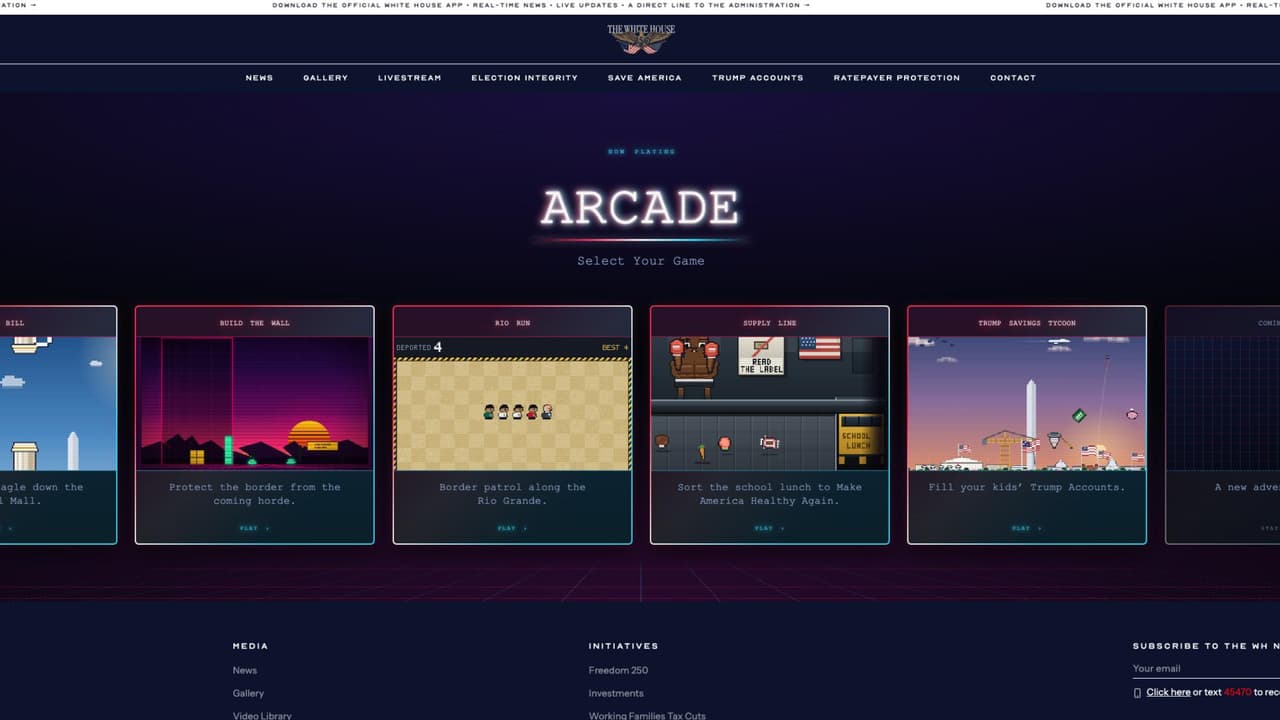ARCADE: La Casa Blanca lanza videojuegos basados en las políticas migratorias de Donald Trump