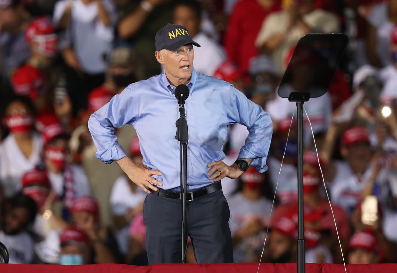 Senador de Florida, Rick Scott, fue uno de los 6 republicanos que votaron en contra del paquete de estímulo por el coronavirus  