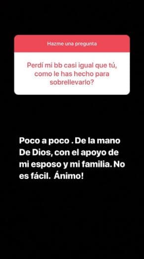 En este mismo sentido, Navarrete compartió cómo ha sobrellevado la pérdida de su primer bebé.