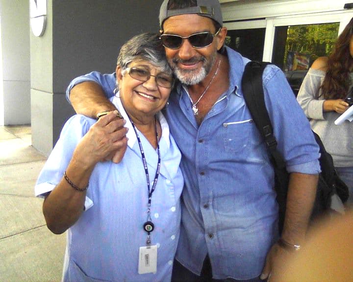 Martica y el actor español Antonio Banderas.