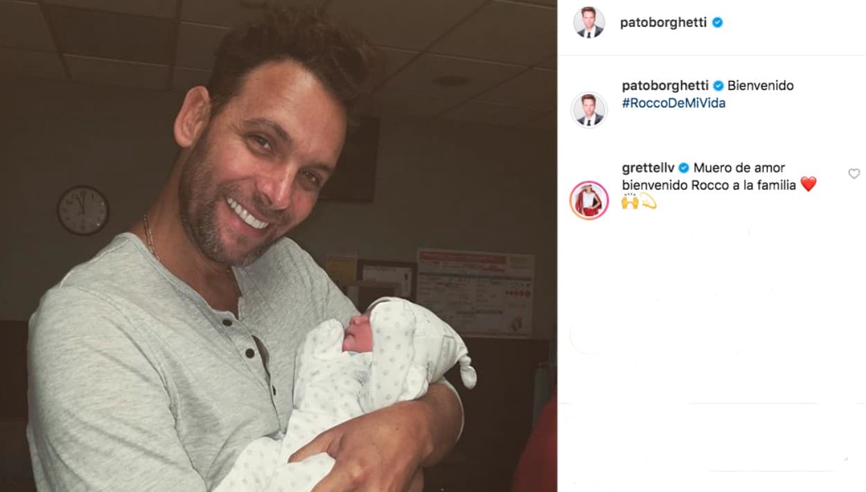 Una de las primeras en felicitar al matrimonio fue la actriz mexicana Grettell Valdez, con quien Borghetti estuvo casado desde 2004 hasta el 2010. Juntos procrearon un hijo, al que llamaron Santino y quien ya tiene 10 años.