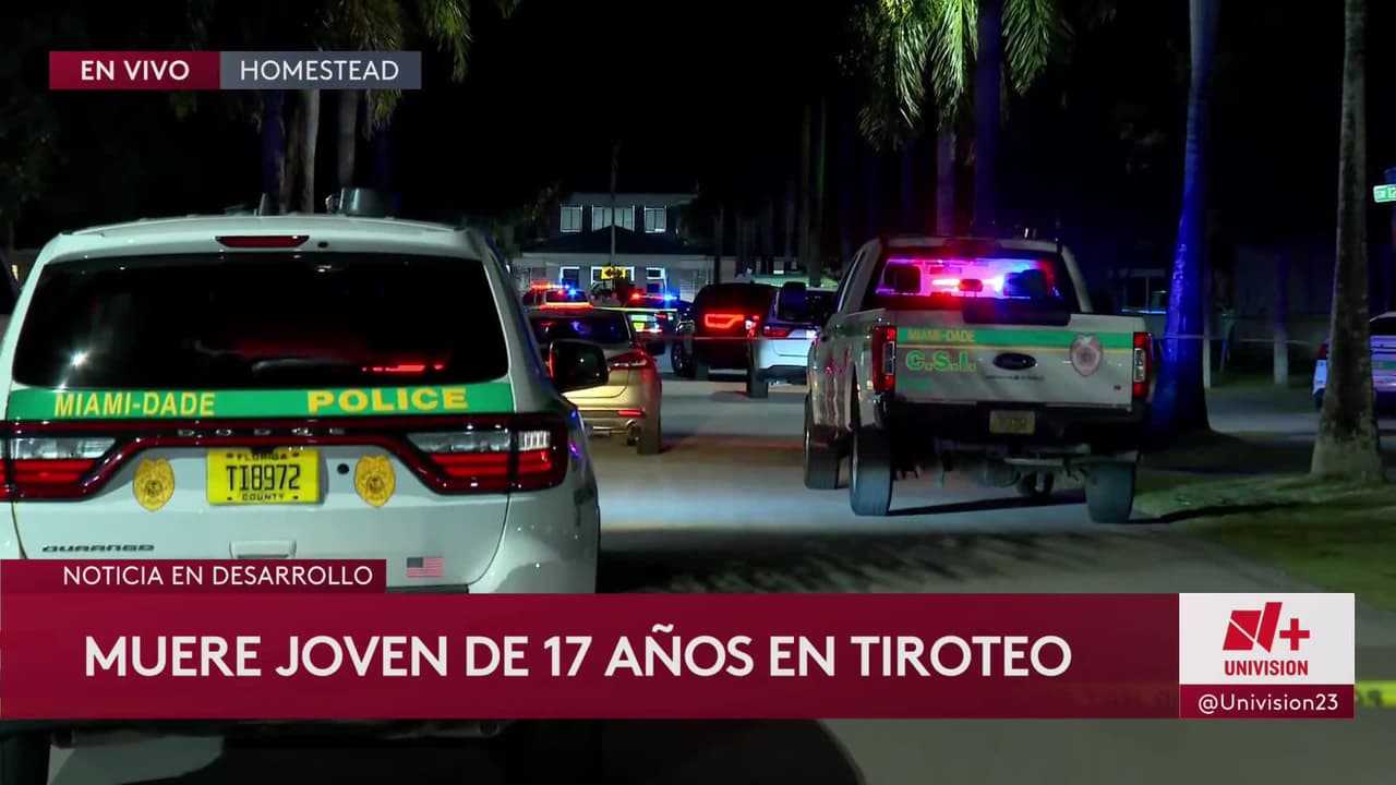 Tiroteo en una zona residencial de Homestead deja a un adolescente de 17 años muerto