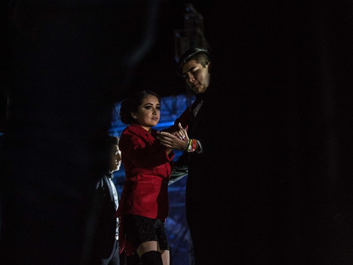 Rubi dancing with a partner at her party