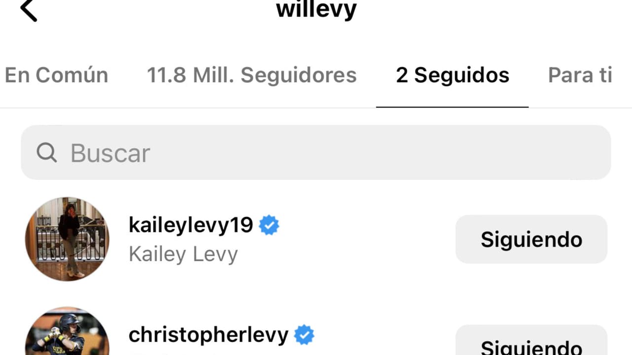 En Instagram, William Levy solo sigue dos cuentas: las de sus hijos Christopher y Kailey.