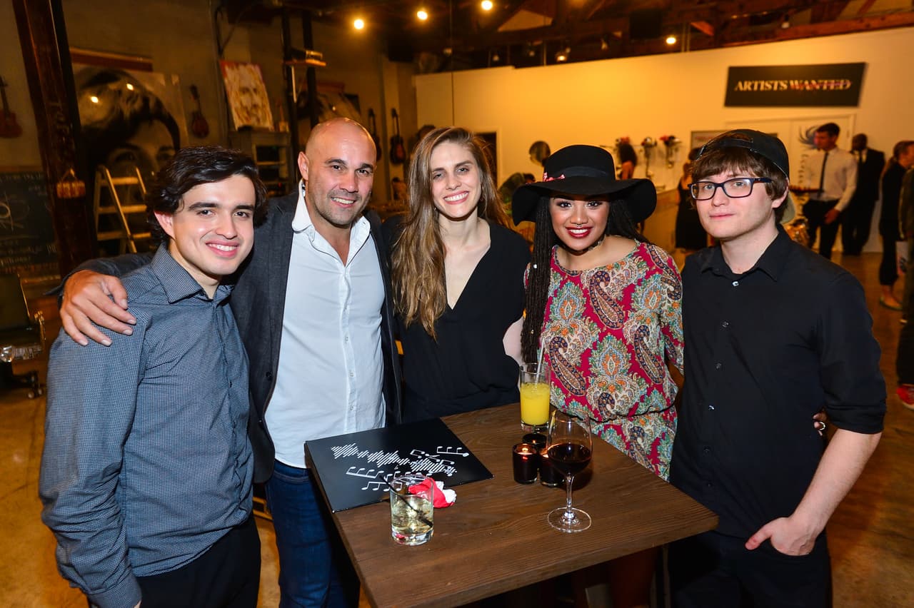 Musicians Orlando Retana, Lucy Clifford, Tonina, Evan Waaramaa with U-LAB's Pablo Sanchis.