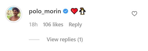 El mensaje mereció esta respuesta por parte de Polo Morín. 
<br>