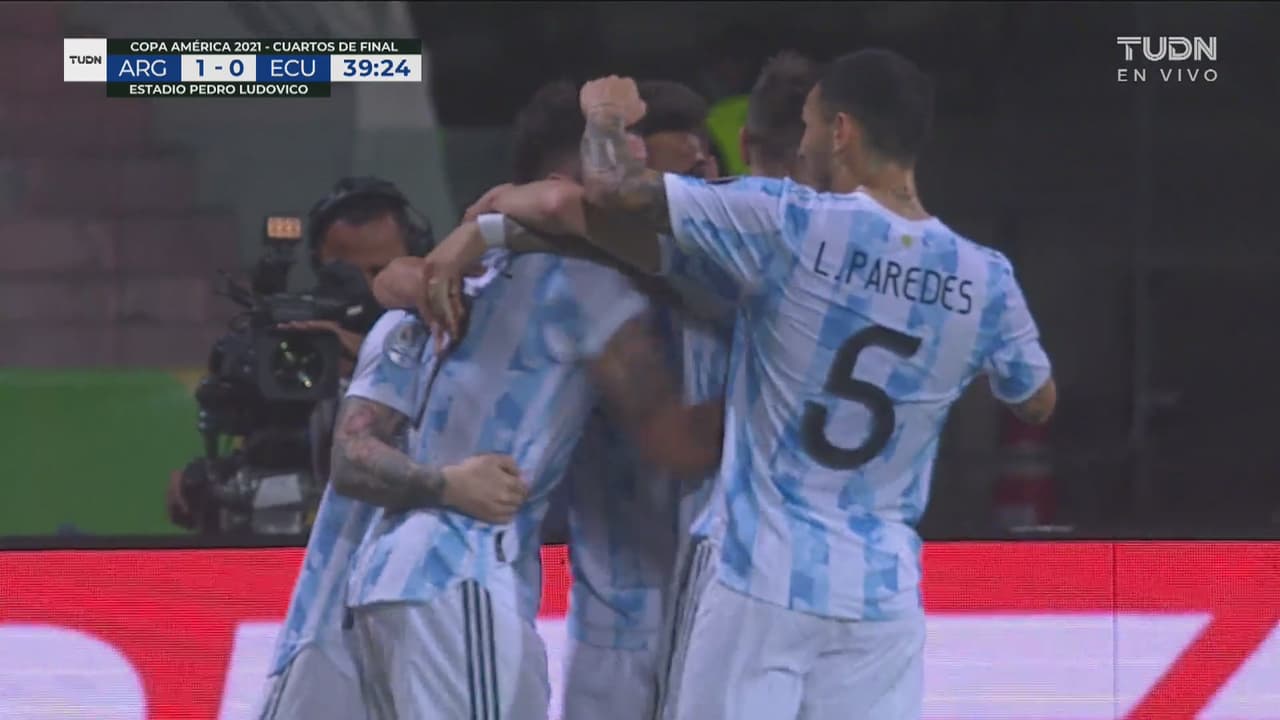 ¡Gran pase de Messi! Rodrigo de Paul marca el 1-0 de Argentina