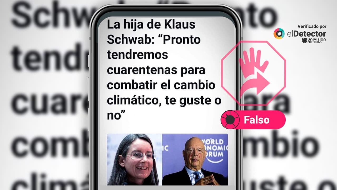 La hija del presidente del Foro Económico Mundial no anunció cuarentenas para combatir el cambio climático