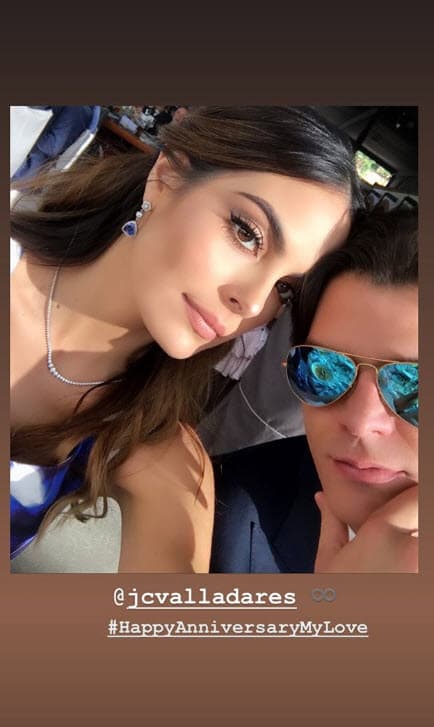 En cada una de ellas, la ex Miss Universo felicitó cariñosamente a su marido.
