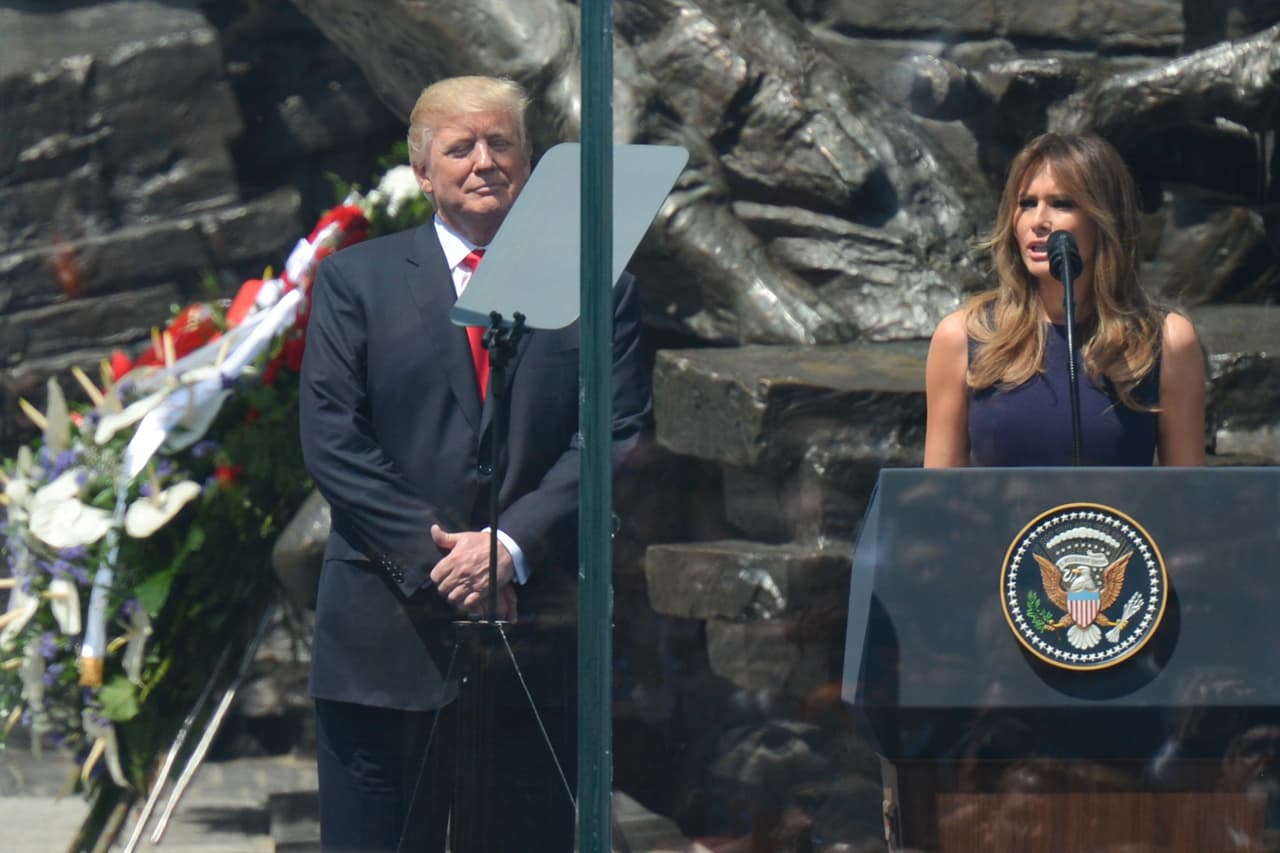 La esposa del presidente de EEUU, Melania Trump, también se dirigió a los presentes en la capital polaca.