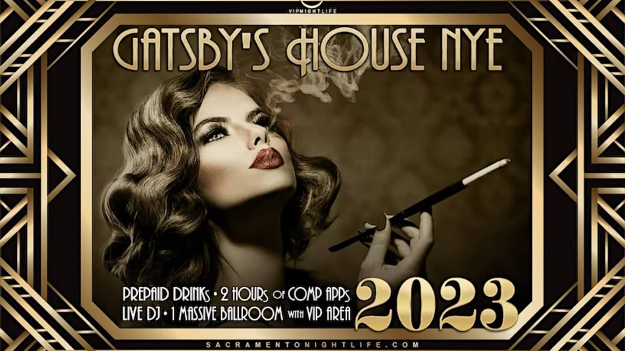 <b>Sacramento New Year’s Eve Party: Gatsby’s House</b>
<br>¡Fiesta como si fuera 1923! Esta fiesta de Año Nuevo tendrá sorpresas durante toda la noche, rematada con una celebración de cuenta regresiva a medianoche.
<br>
<a href="https://www.eventbrite.com/e/sacramento-new-years-eve-party-2023-gatsbys-house-tickets-395569417777?aff=ebdssbcitybrowse" target="_blank">Sheraton Grand Hotel-Sacramento</a>
<br>31 de diciembre, 9:00 pm
