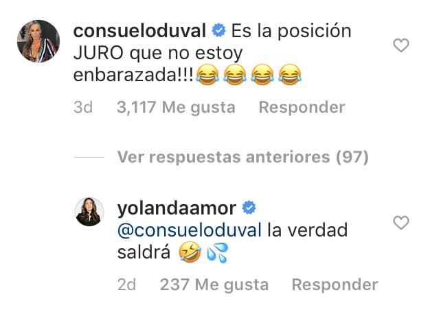 Fue así como respondió y, ante ella, Yolanda Andrade también le dejó un comentario.