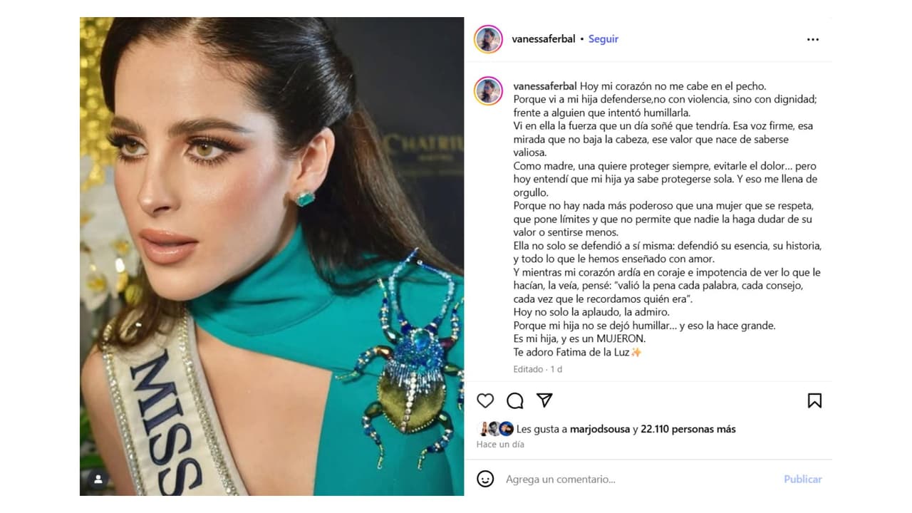 El contundente mensaje de la mamá de Fátima Bosch ante polémica.