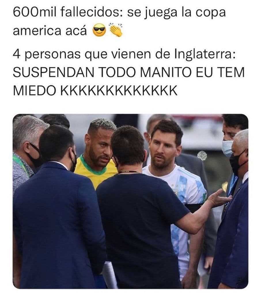 Tras seis minutos iniciado el partido, autoridades irrumpieron el campo de juego para suspender el encuentro entre Brasil y Argentina, ¿el motivo? Cuatro jugadores argentinos provenientes de Europa ‘no cumplieron’ con el protocolo sanitario.