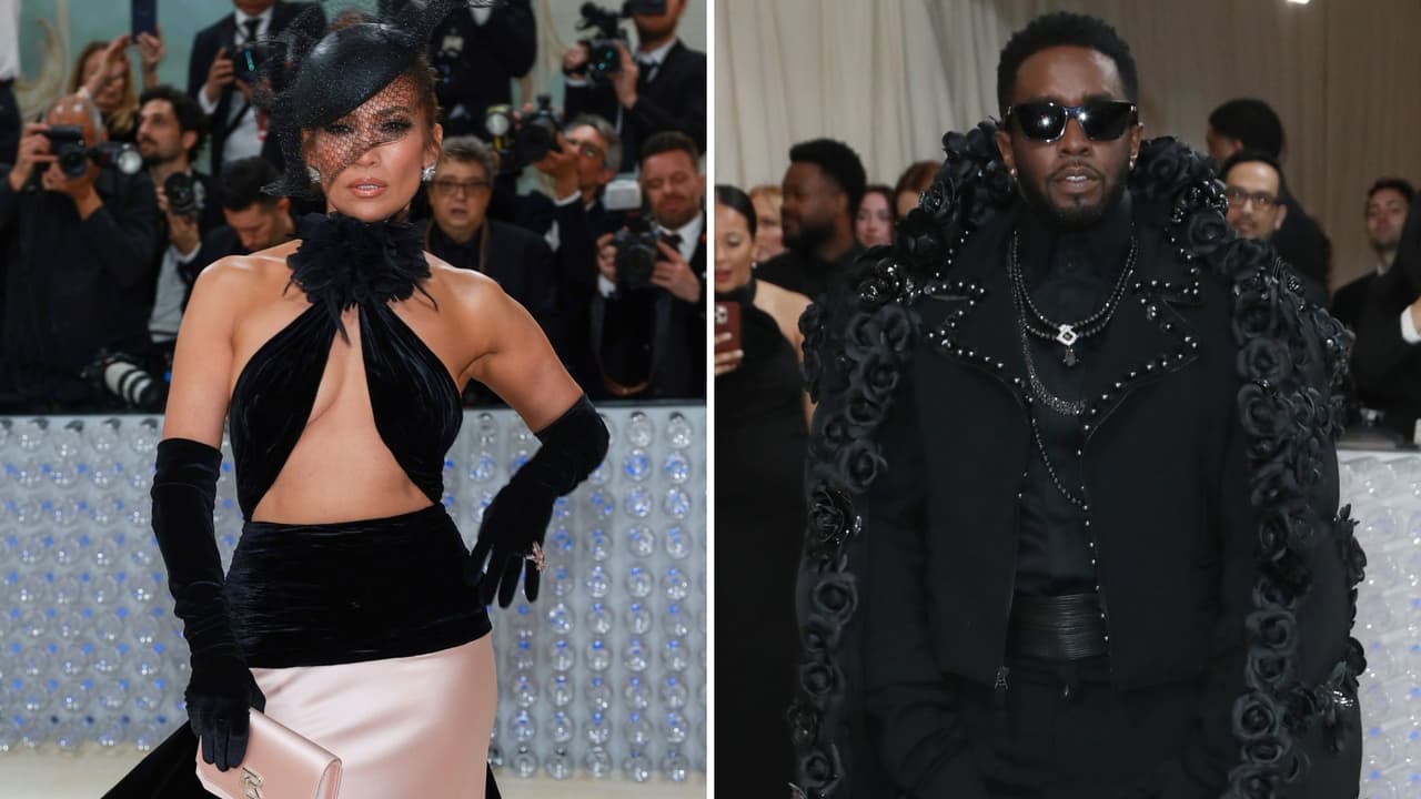 Jennifer López y Diddy en la Met Gala 2023.