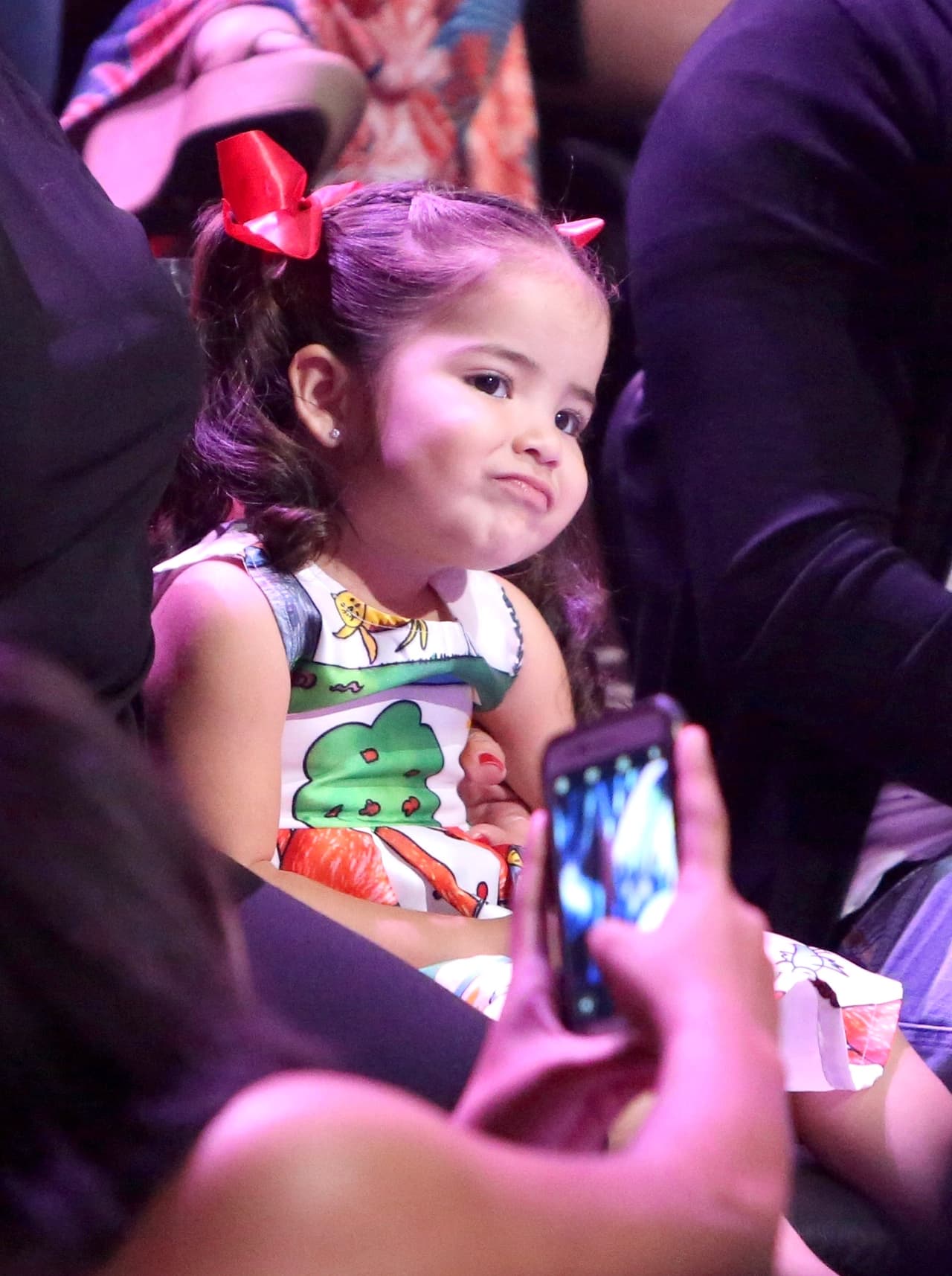 Como cada domingo de Mira Quién Baila, Giulietta llegó lista para apoyar a su mami Ana Patricia.