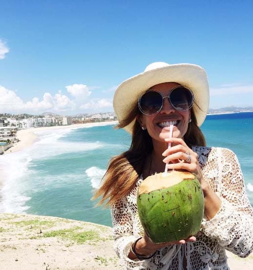 Agüita de coco para el calor de la playa.