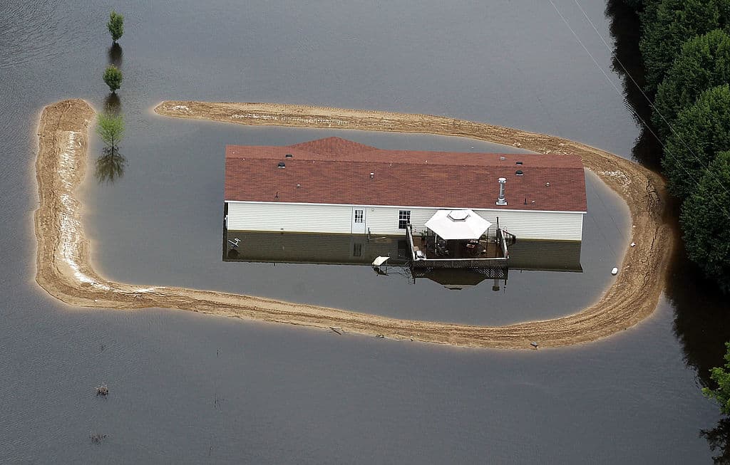 <b>Río Misisipi, 2011.</b> Lluvias intensas y un deshielo inusualmente lento provocaron desbordamientos en la cuenca del río Misisipi en 2011.