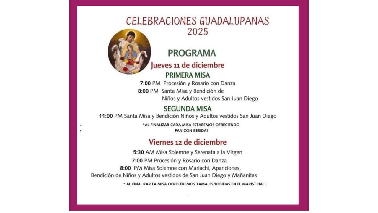 Calendario de eventos de St. Joseph Catholic Church