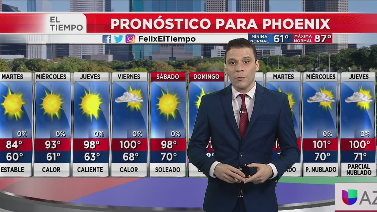 Martes cálido con cielos despejados en Arizona