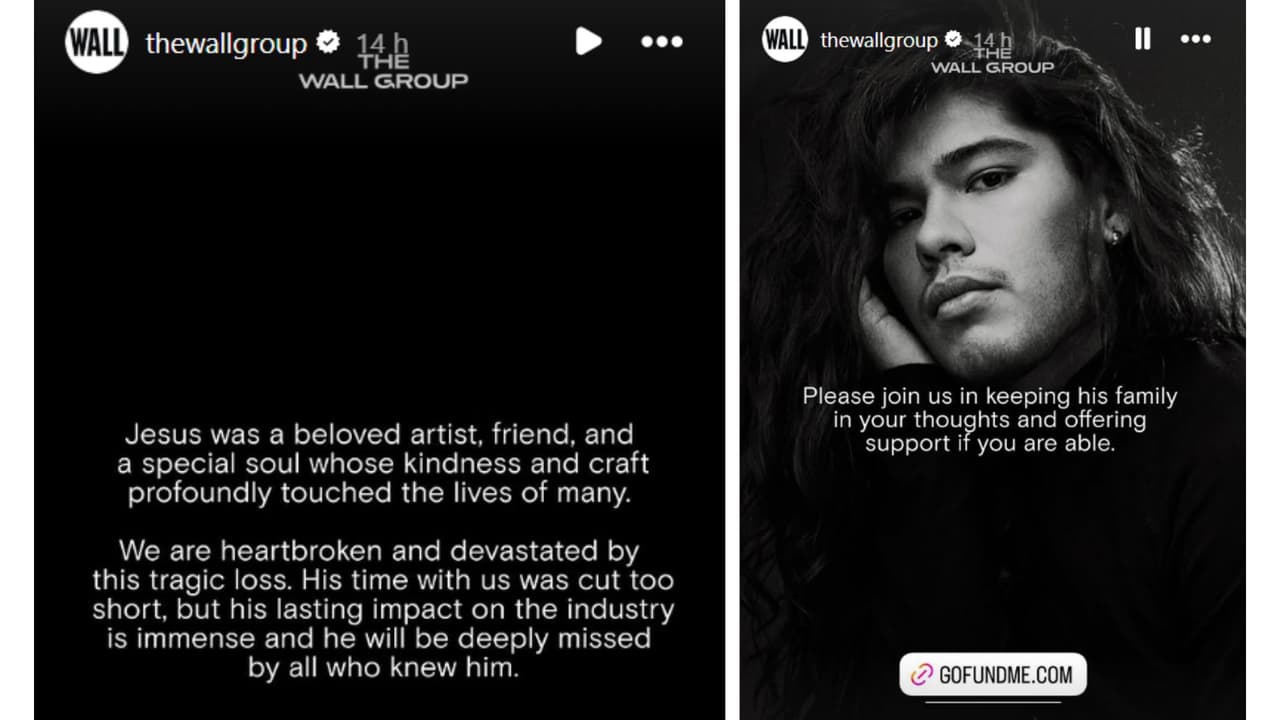 The Wall Group, agencia que representaba a Jesus Guerrero, publicó un comunicado tras su muerte.