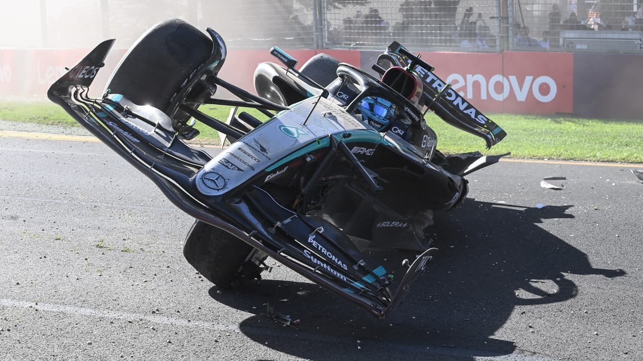 George Russell sufre tremendo accidente en el Gran Premio de Australia