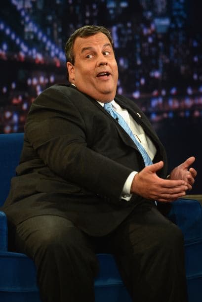 El gobernador de Nueva Jersey, Chris Christie, en el programa 'Late Night With Jimmy Fallon' en el Rockefeller Center de Nueva York el 12 de junio de 2013.
