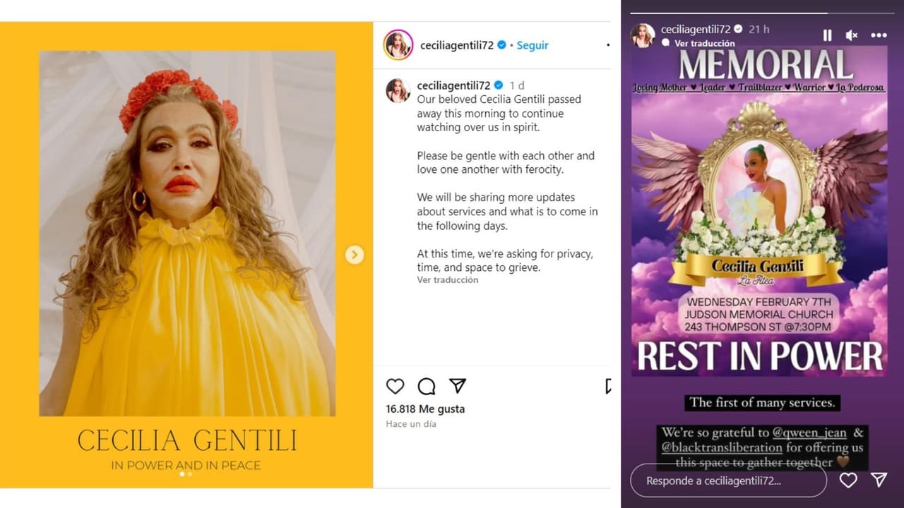 Cecilia Gentili falleció a los 52 años.