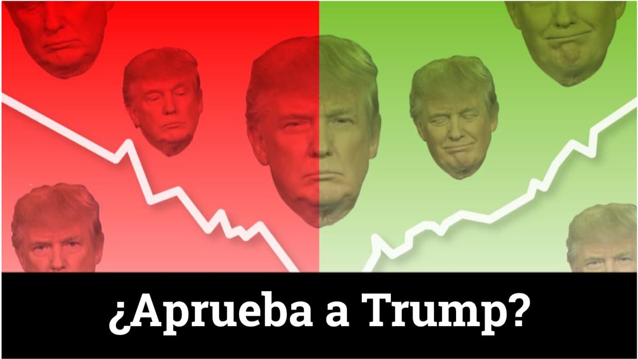En gráficos: ¿cómo va hoy la aprobación de Trump como presidente?