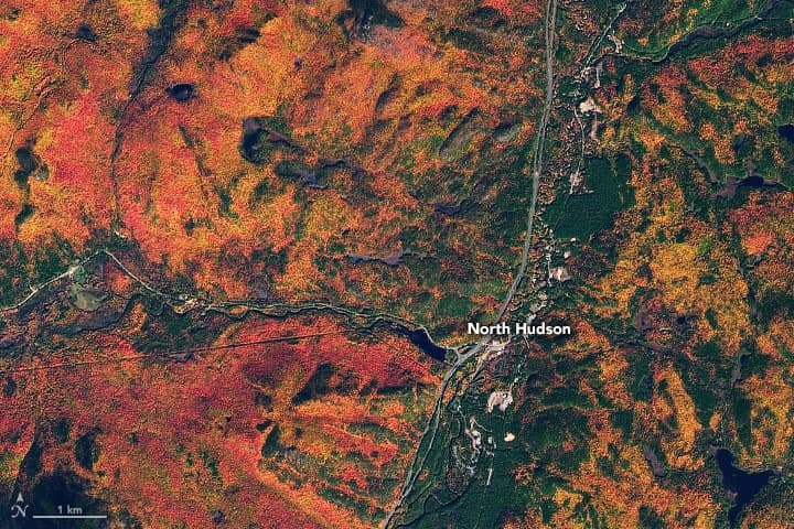 Uno de estos sitios es el Parque Nacional de Adirondacks que fue captado por un satélite de la NASA.