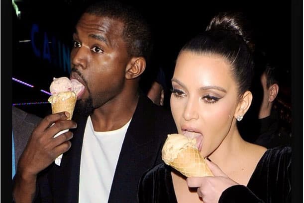 O cuando se encuentra saboreando un rico postre al lado de su marido.