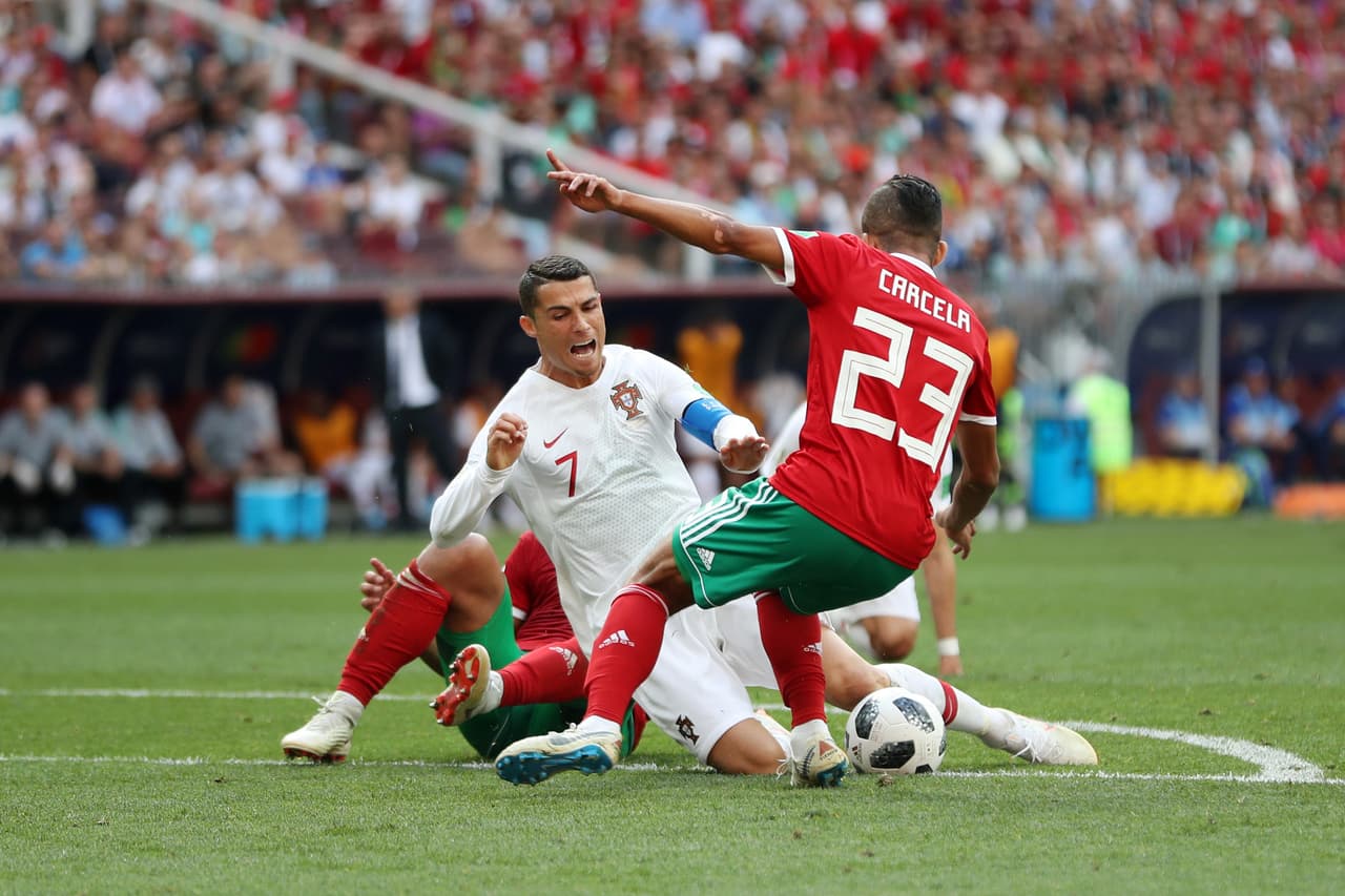 Marruecos notó eso y con juego fuerte frenó las iniciativas de Cristiano Ronaldo en la segunda parte del partido.