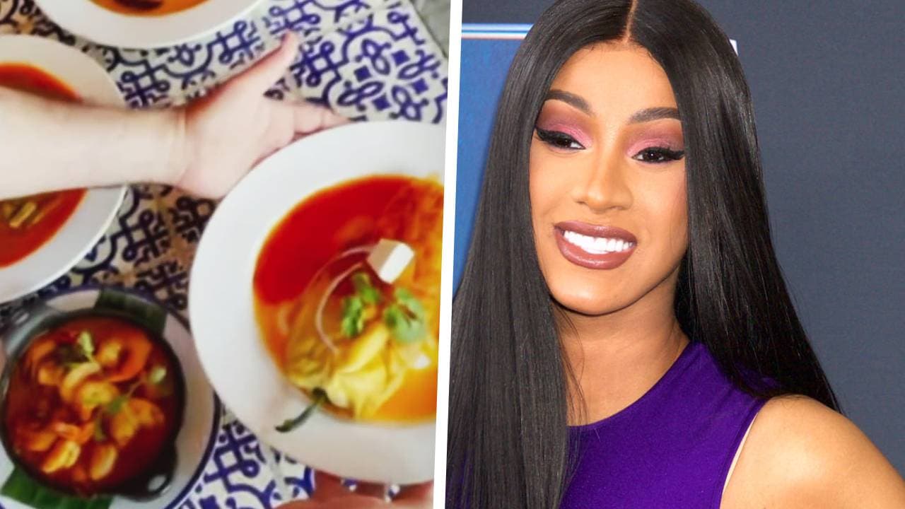 Cardi B visitó un restaurante mexicano y junto al chef cocinaron su pedido