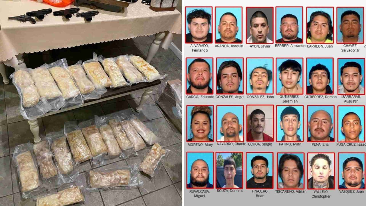 Golpe a Mafia Mexicana y pandilla Sureños: Detienen a 69 e incautan armas y drogas