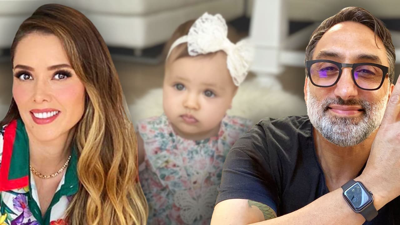 No está con ellas, pero Marlene Favela muestra cómo su hija Bella ya sabe decir “papá” y él reacciona