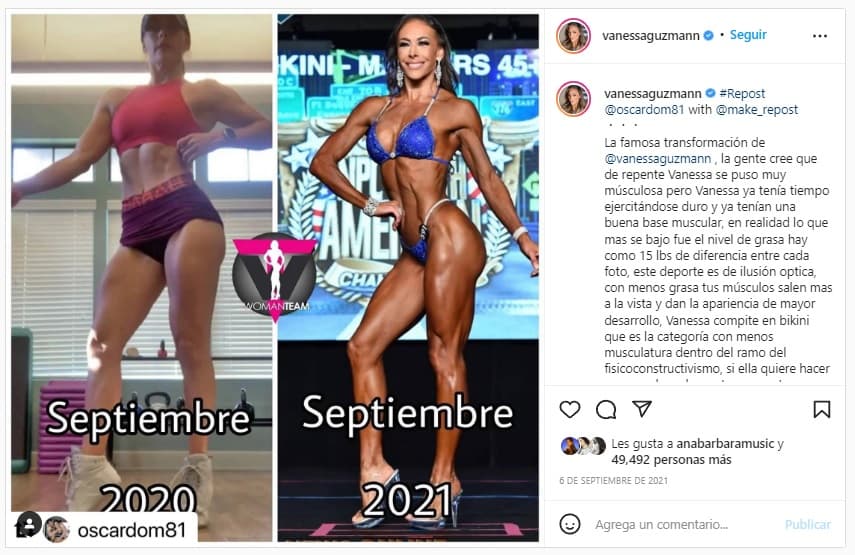 El año pasado, Guzmán comentó a TVyNovelas que, de cierta manera, el ejercicio fue un escape a su dolor. “Siempre he sido deportista y, aunque llevo mucho tiempo haciendo ejercicio, quería un plus, que era
<a href="https://www.univision.com/famosos/vanessa-guzman-revelador-vestido-de-gala-fotos">definir mi abdomen y tonificar mis músculos</a>” , agregó.
<br>