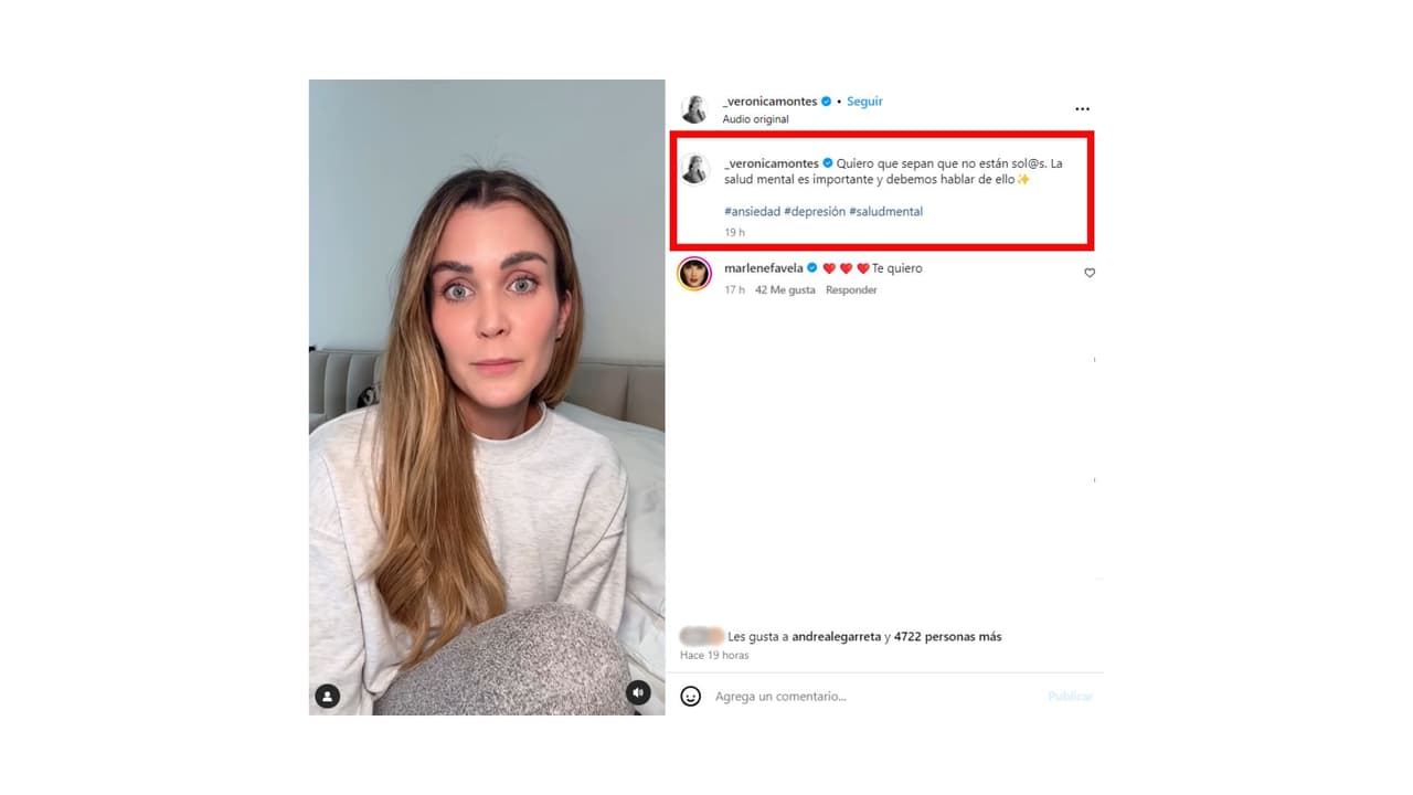 Verónica Montes habló de su salud mental.
