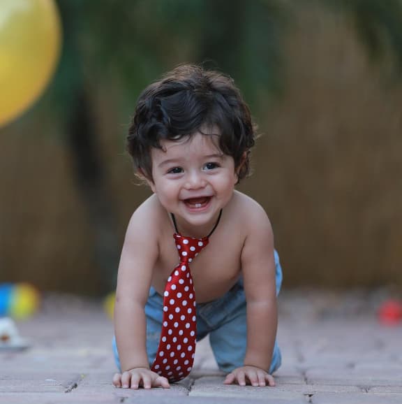 En enero de este año, Joshua celebró su primer añito de edad.