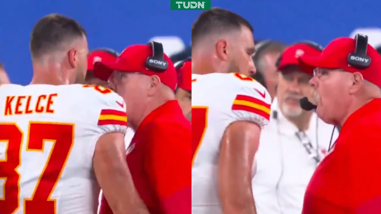 ¡Por fin Chiefs ganan! Kelce y su coach intercambian, más que palabras