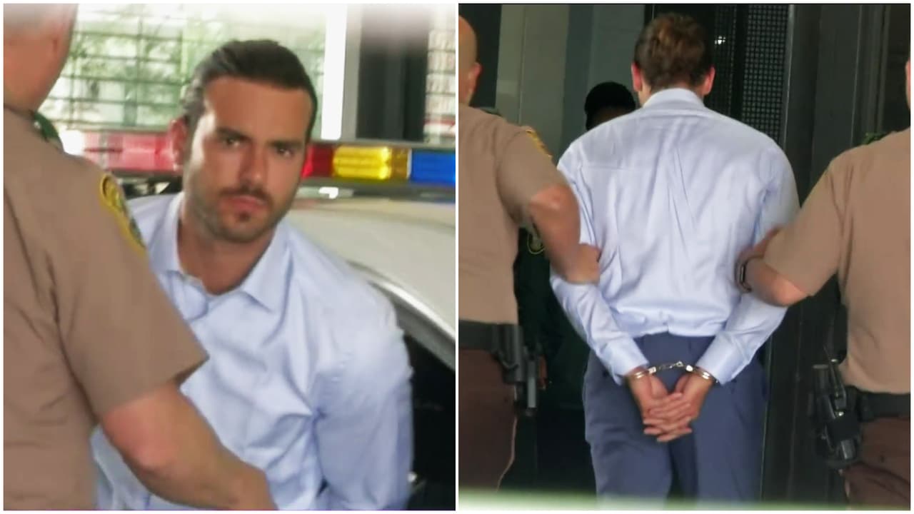 El video de Pablo Lyle esposado saliendo de una patrulla de policía tras habérsele impuesto arresto domiciliario
