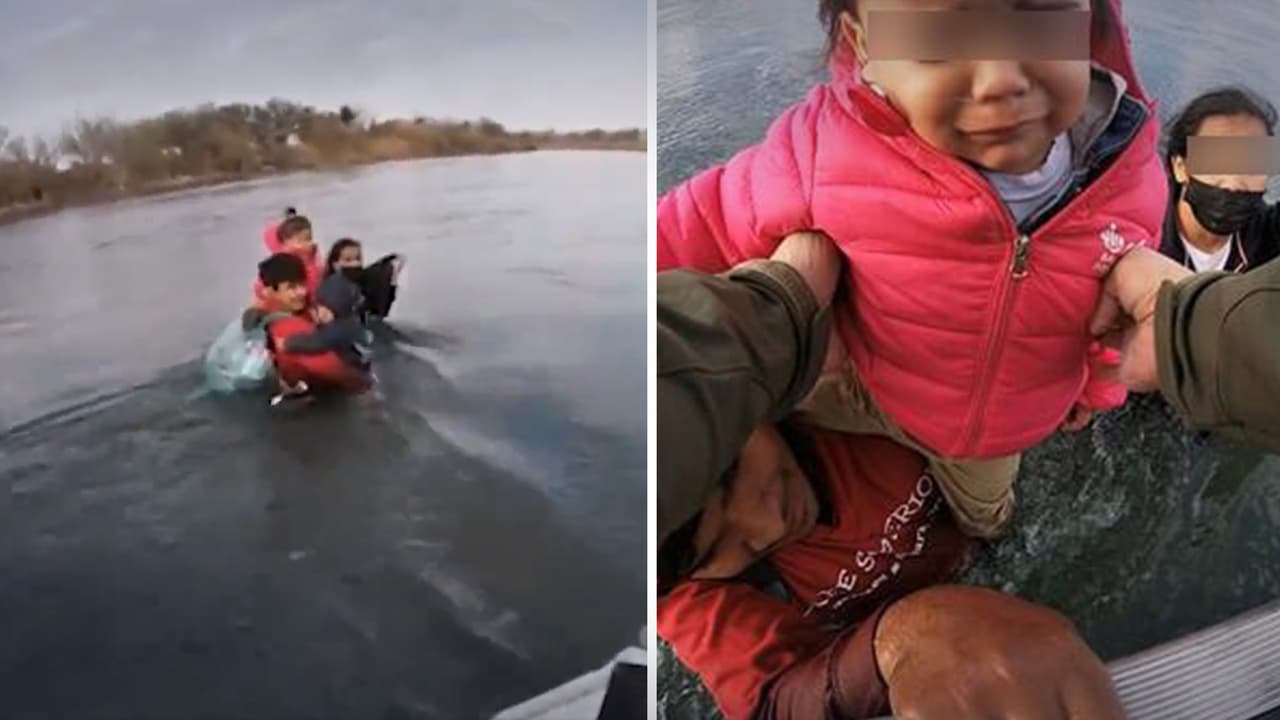 Así fue el rescate de una familia de inmigrantes que intentaba cruzar el Río Grande