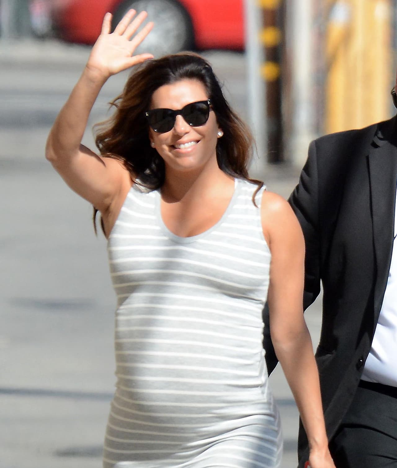 Esta misma semana la actriz estuvo en el show de Jimmy Kimmel y habló de su embarazo y de los efectos que ha causado en su cuerpo.