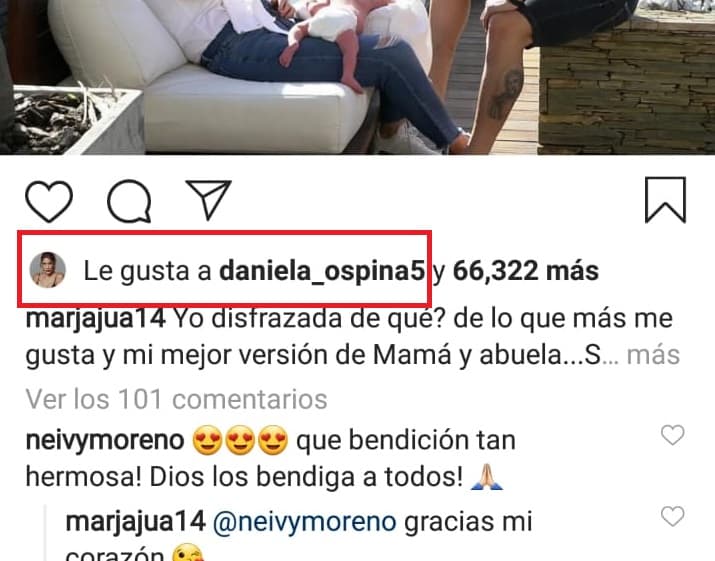 Hasta el momento, la foto publicada generó más de 68 mil 'me gusta', entre ellos el de la deportista Daniela Ospina, exesposa del jugador de 28 años.